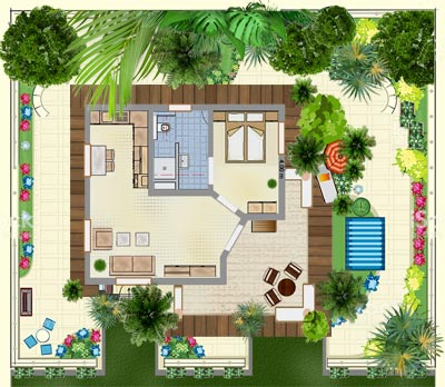 Grundriss Bungalow Acapulco